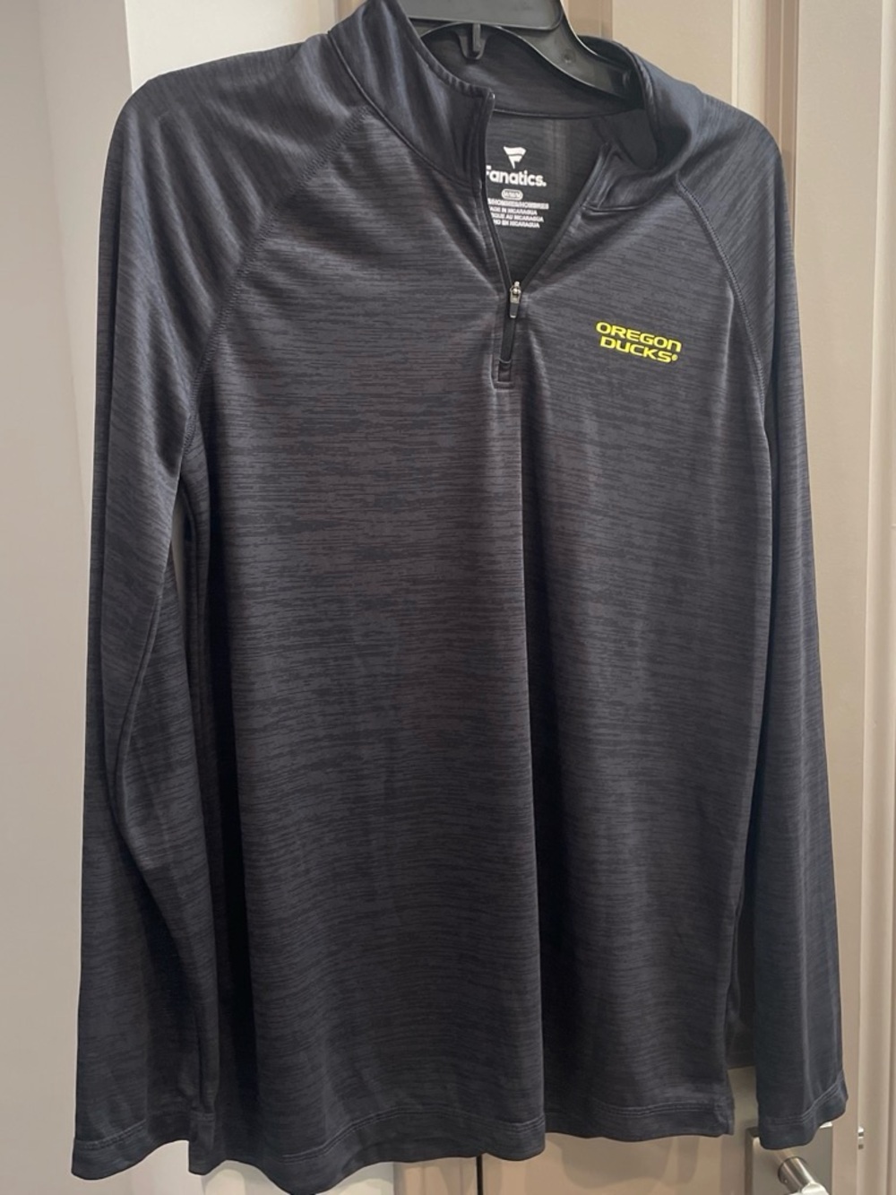 Fanatics Black Heather Oregon Ducks Quarter-Zip medium Pullover